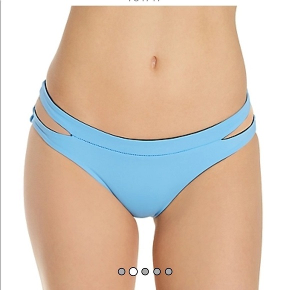 BECCA by Rebecca Virtue Maya jetsetter reversible bikini Navy blue bottoms M - Picture 2 of 7